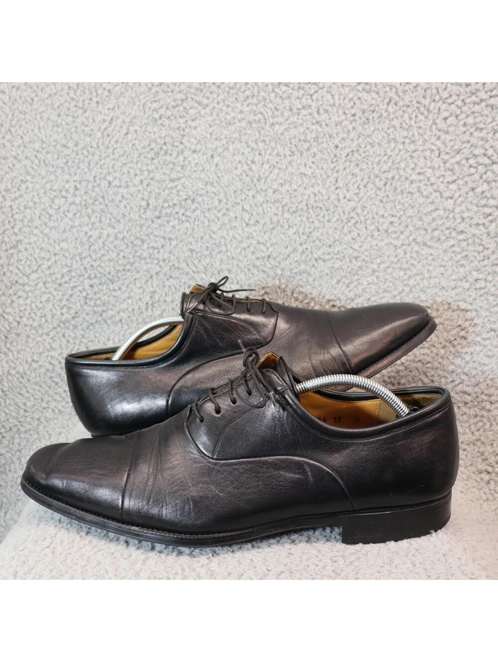 Magnanni Federico Mens 13 (D) Oxford Black Leather Cap 12654